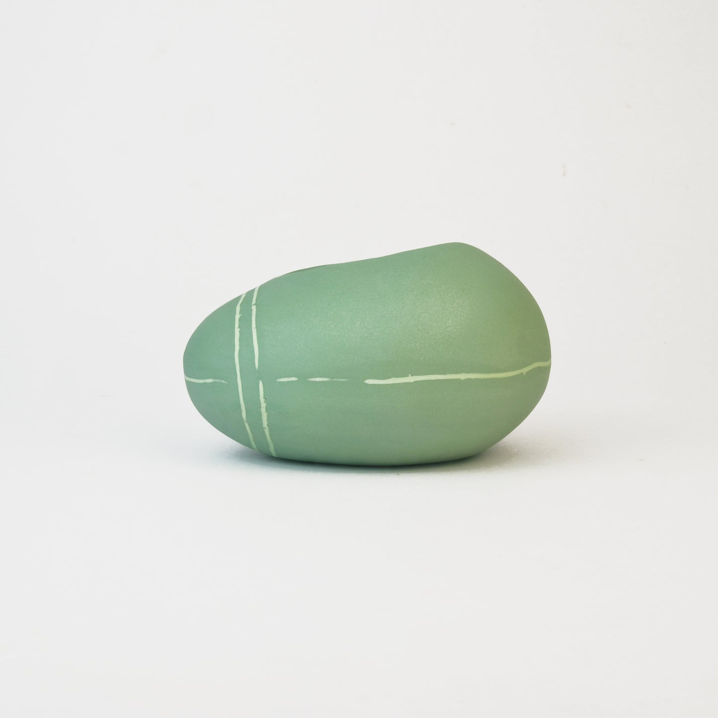 Meandering Series Vessel No. 20 in Cactus Green