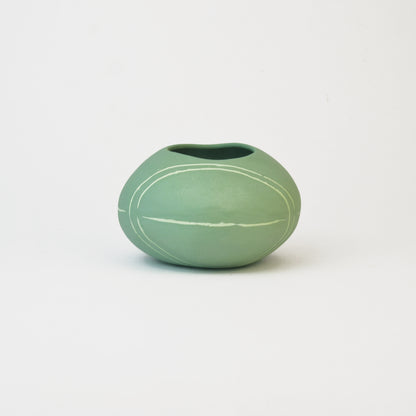Meandering Series Vessel No. 20 in Cactus Green