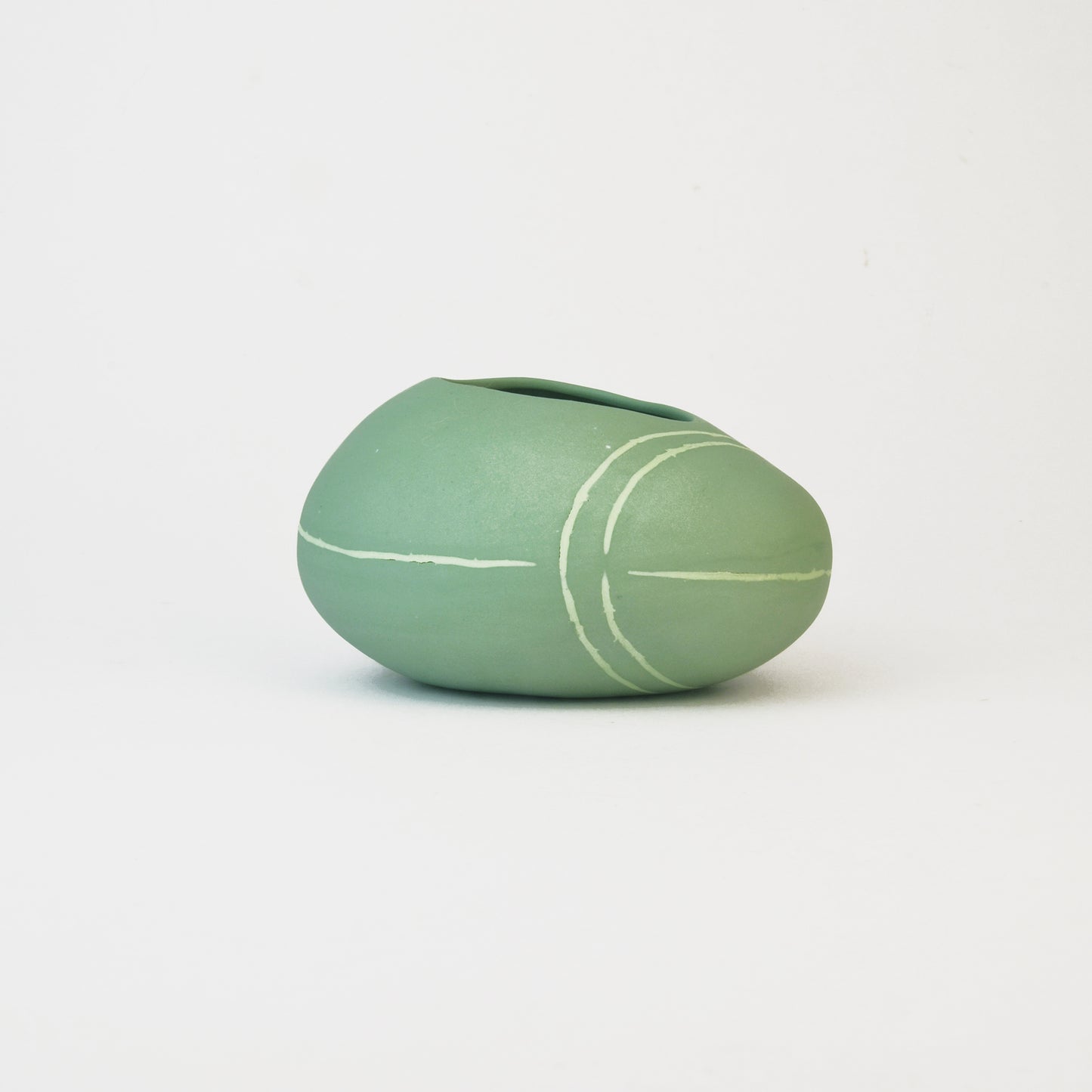 Meandering Series Vessel No. 20 in Cactus Green