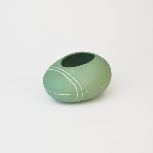 Meandering Series Vessel No. 20 in Cactus Green
