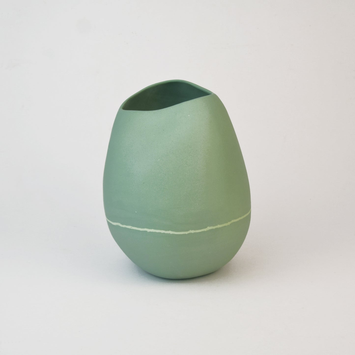 Meandering Series Vessel No. 21 in Cactus Green