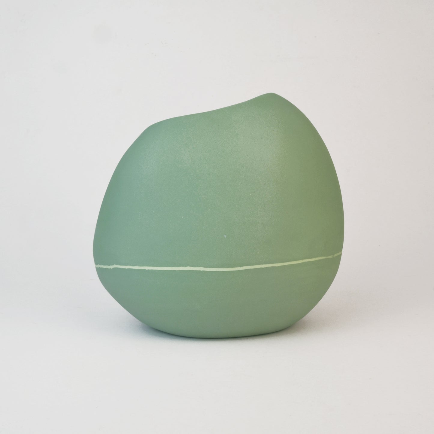 Meandering Series Vessel No. 21 in Cactus Green