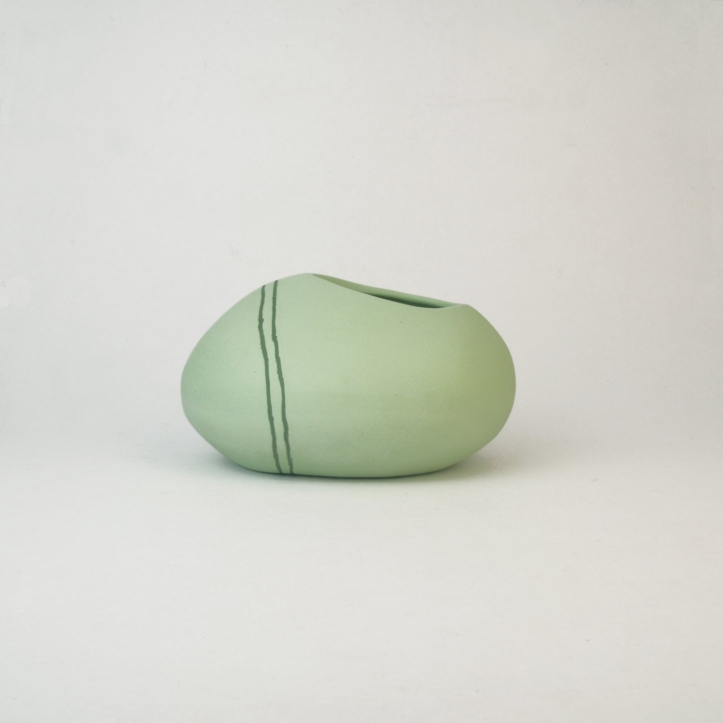 Meandering Series Vessel No. 22 in Lawn Green