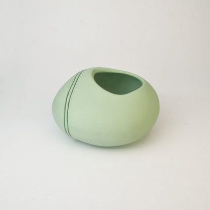 Meandering Series Vessel No. 22 in Lawn Green