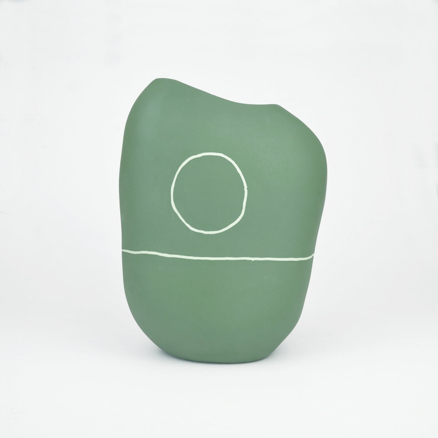 Meandering Series Vessel No. 25 in Amazon Green