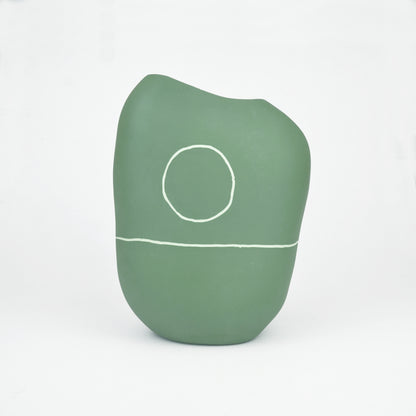 Meandering Series Vessel No. 25 in Amazon Green