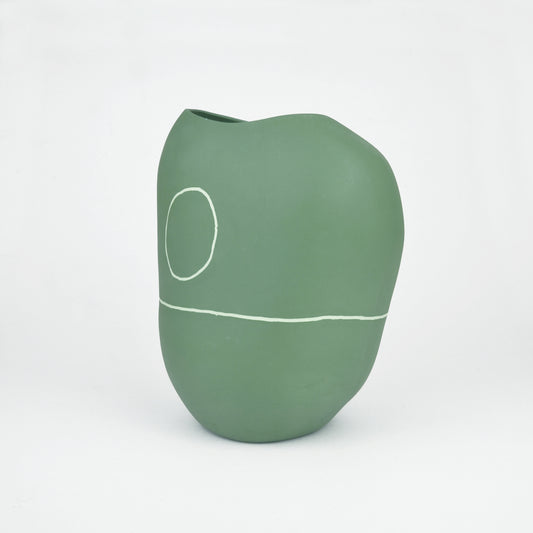 Meandering Series Vessel No. 25 in Amazon Green