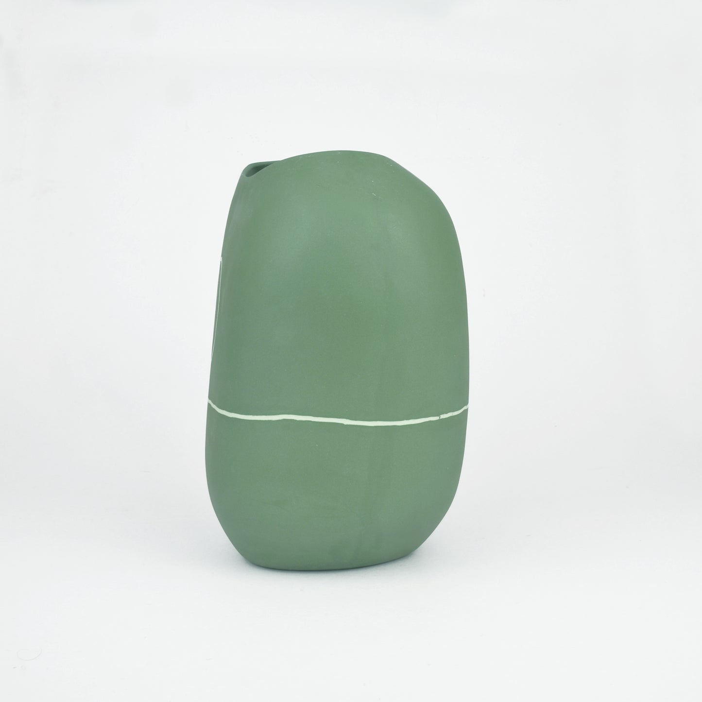 Meandering Series Vessel No. 25 in Amazon Green