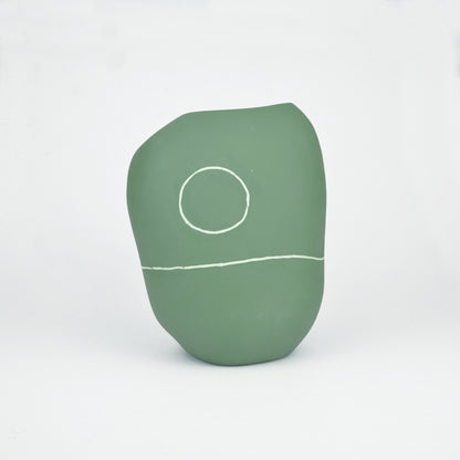 Meandering Series Vessel No. 25 in Amazon Green