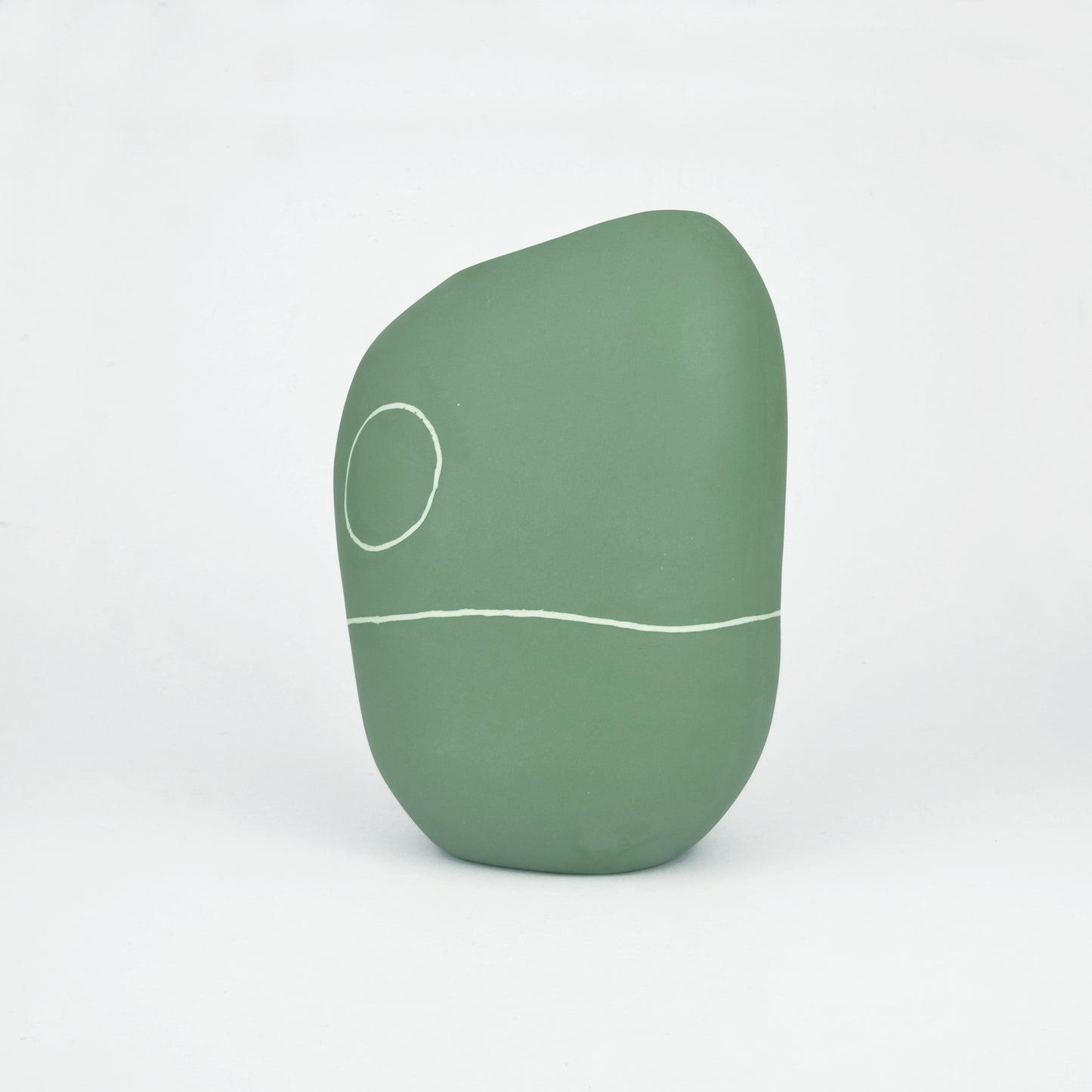 Meandering Series Vessel No. 25 in Amazon Green