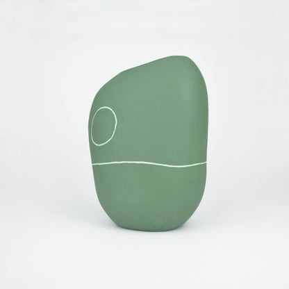 Meandering Series Vessel No. 25 in Amazon Green
