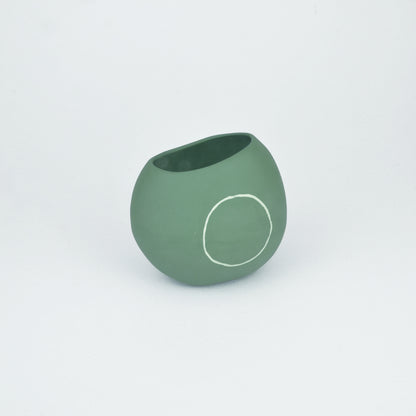Meandering Series Vessel No. 28 in Amazon Green