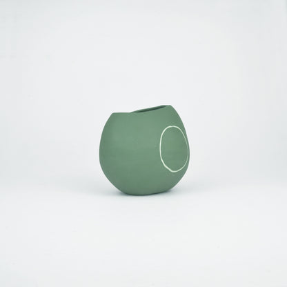 Meandering Series Vessel No. 28 in Amazon Green