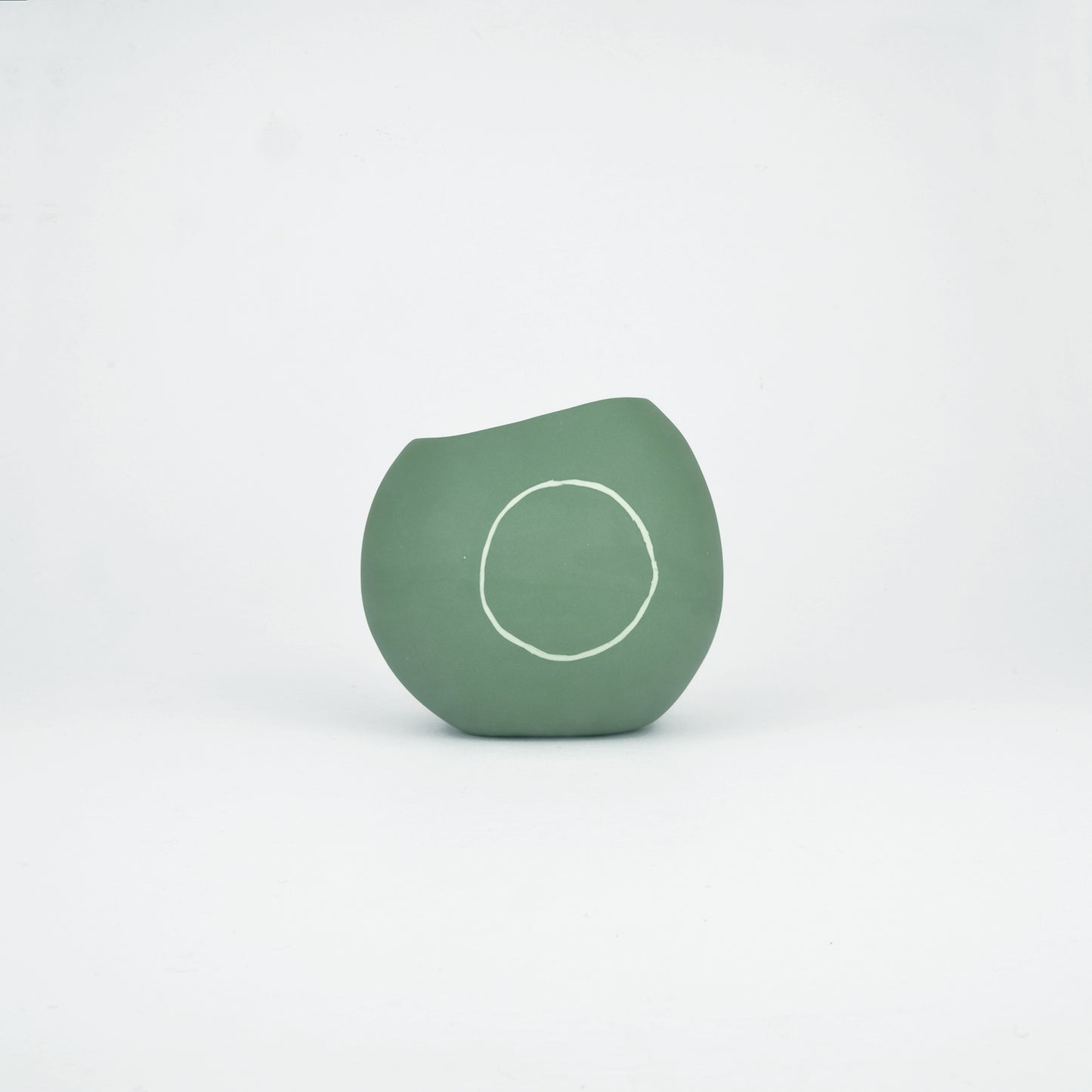 Meandering Series Vessel No. 28 in Amazon Green
