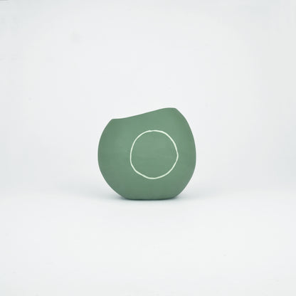 Meandering Series Vessel No. 28 in Amazon Green