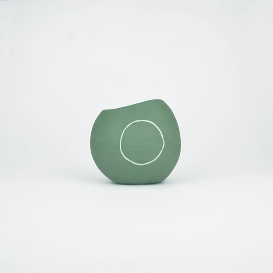 Meandering Series Vessel No. 28 in Amazon Green