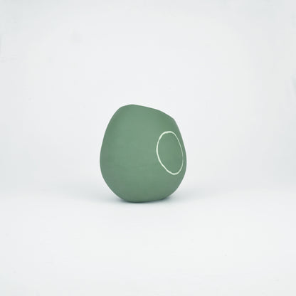 Meandering Series Vessel No. 28 in Amazon Green
