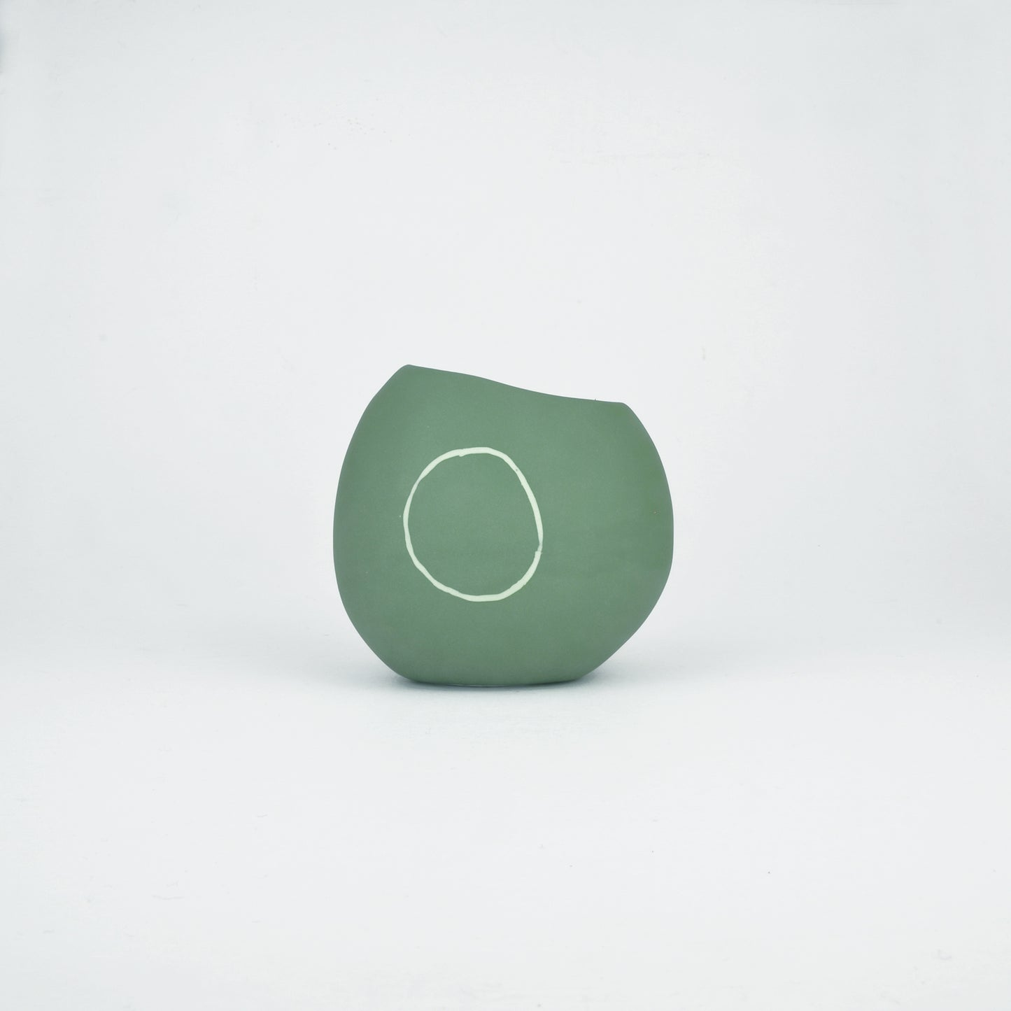Meandering Series Vessel No. 28 in Amazon Green