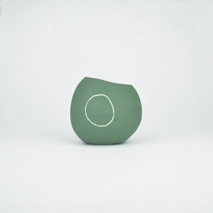 Meandering Series Vessel No. 28 in Amazon Green