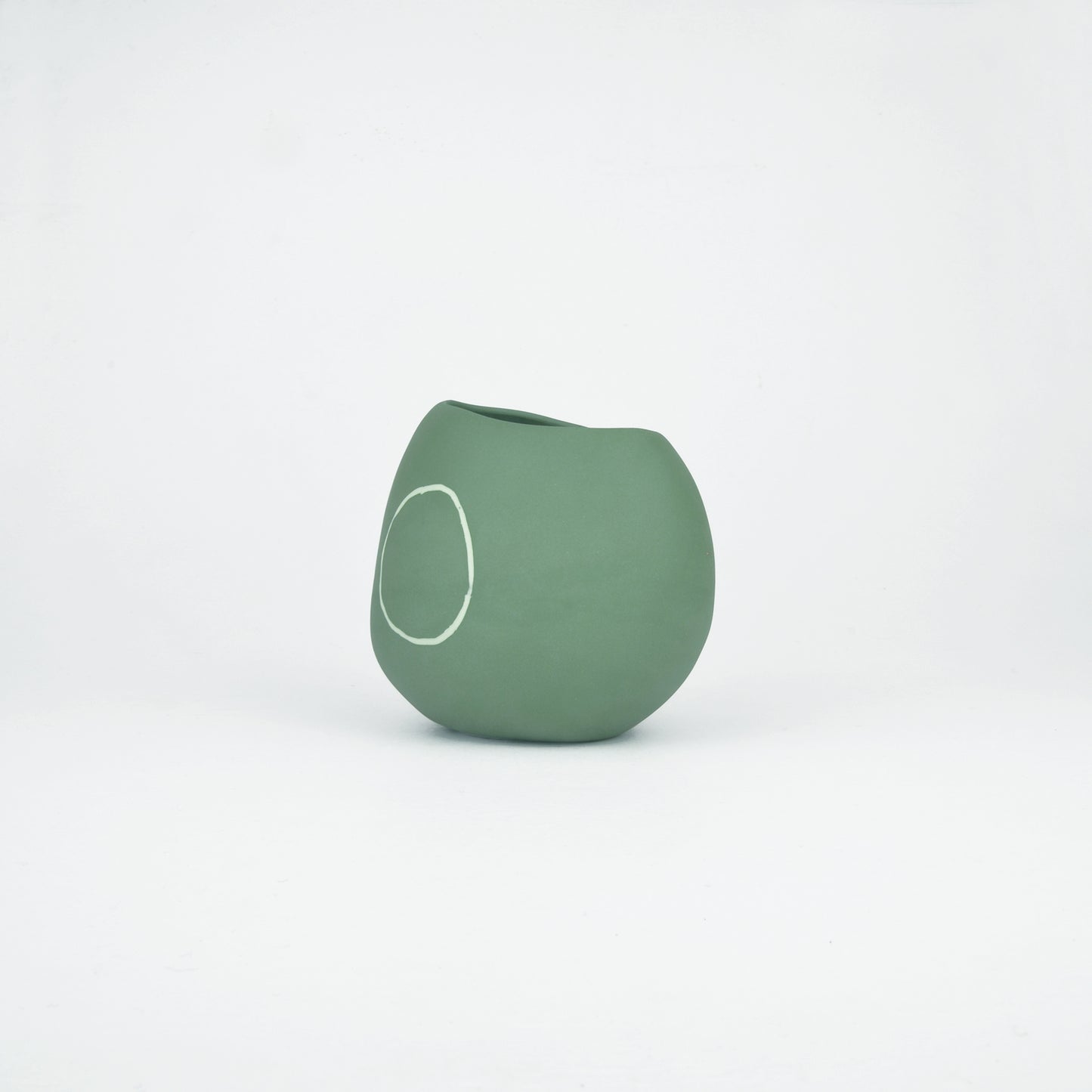 Meandering Series Vessel No. 28 in Amazon Green