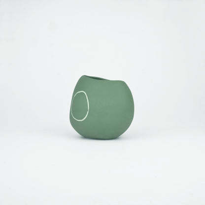 Meandering Series Vessel No. 28 in Amazon Green