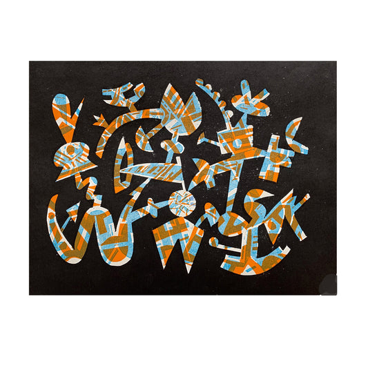 Orange/Blue Print