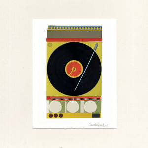 Blue Needle Record Player Print