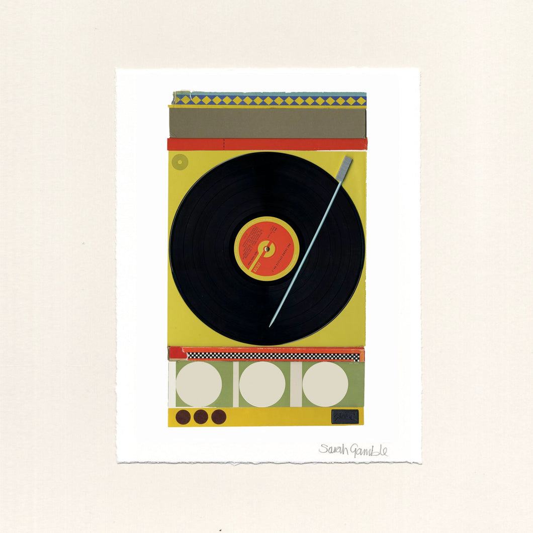 Blue Needle Record Player Print