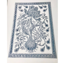 Load image into Gallery viewer, The Time of Meteors in Silver on Blue