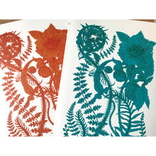 Load image into Gallery viewer, Wintering in Teal on Dark Green