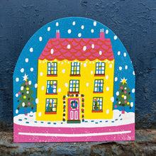 Load image into Gallery viewer, House Large Snowglobe Greeting Card