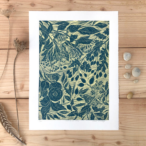 Wild Berries Blue Print