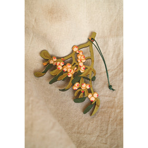 Mistletoe Wooden Ornament