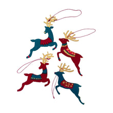 Load image into Gallery viewer, Reindeers Wooden Ornaments