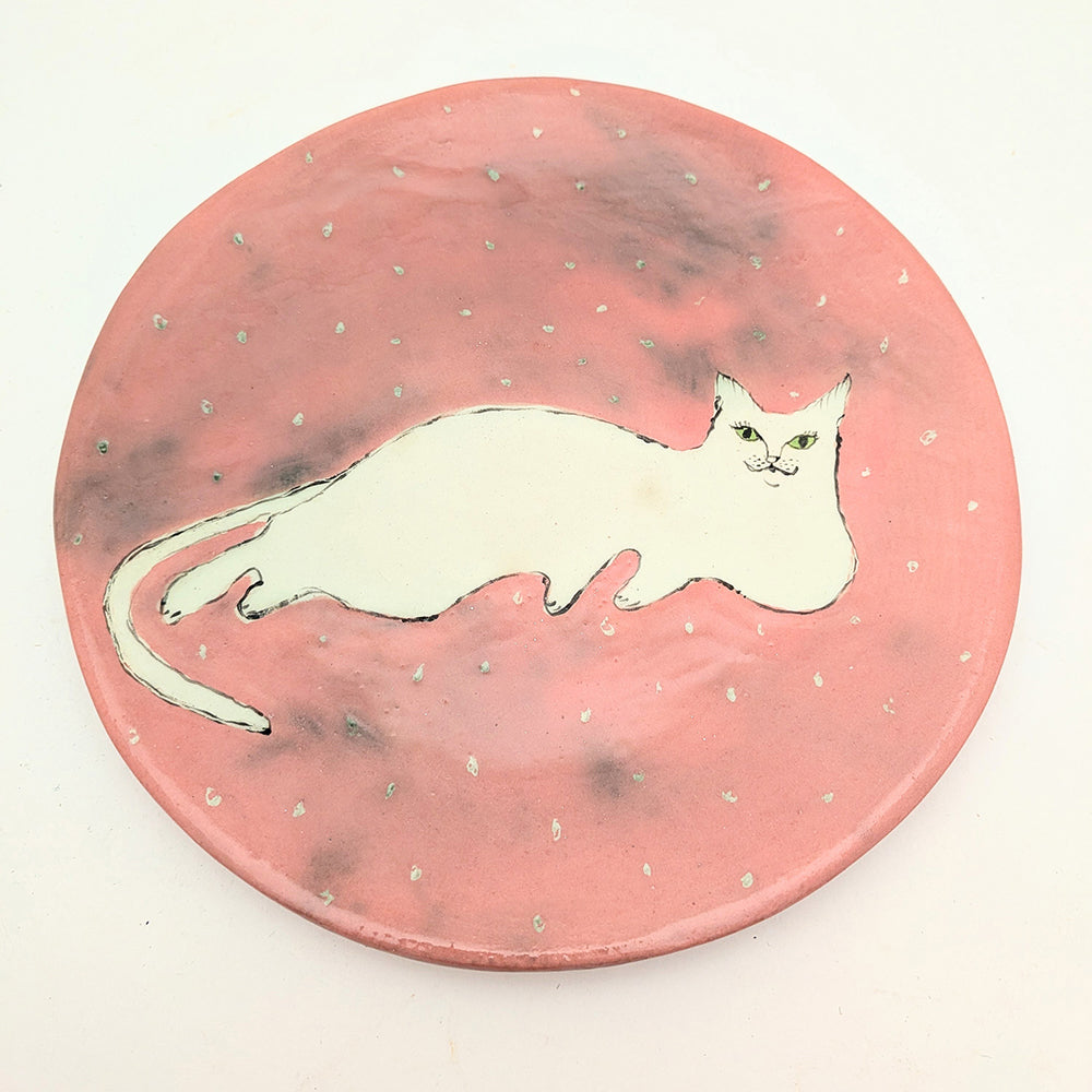 White Cat Plate