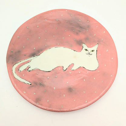 White Cat Plate