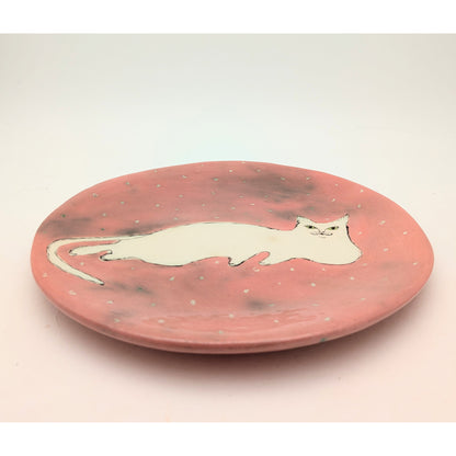 White Cat Plate
