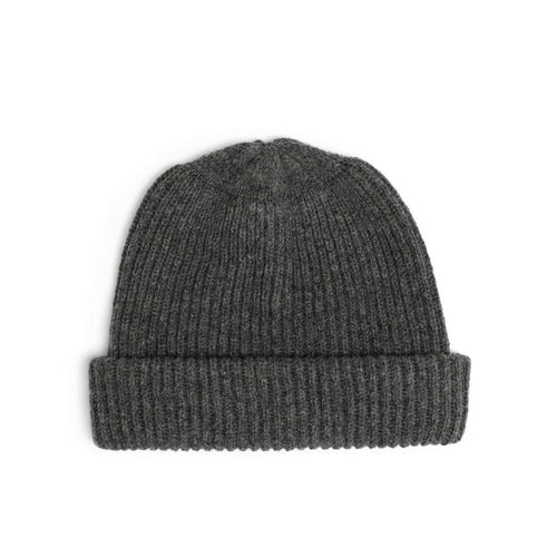 Fisherman's Rib Long Beanie in Derby Grey