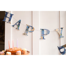 Load image into Gallery viewer, Happy Birthday - Recycled Blue Mix Garland