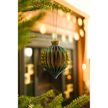 Load image into Gallery viewer, Blue Bauble Honeycomb Ornament
