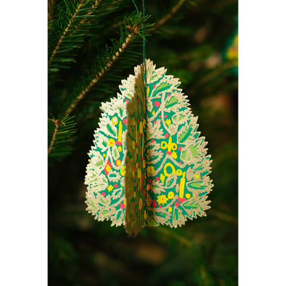 Decorated Trees Paper Ornaments