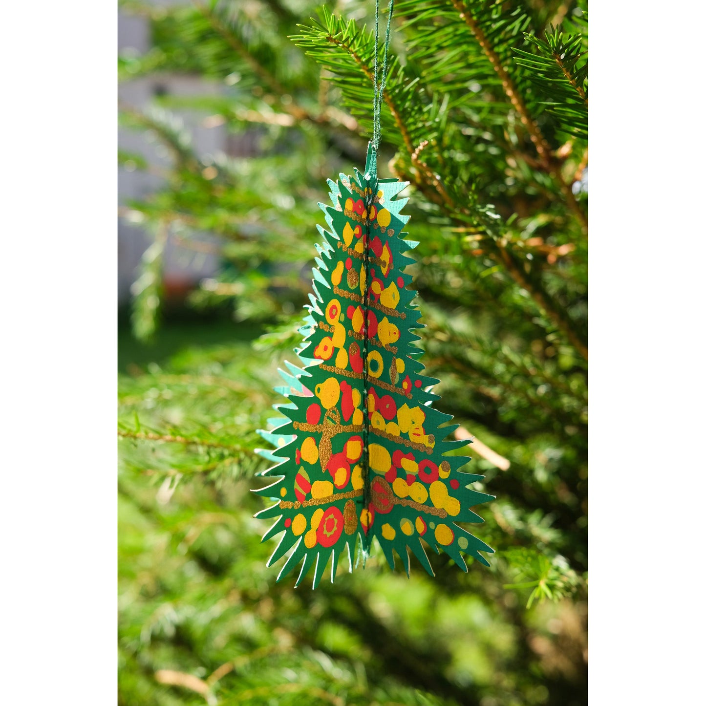 Decorated Trees Paper Ornaments
