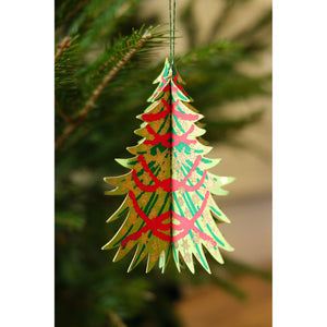 Decorated Trees Paper Ornaments
