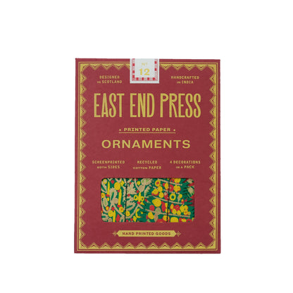 Decorated Trees Paper Ornaments