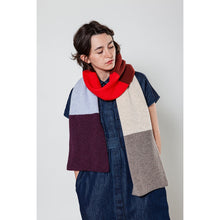 Load image into Gallery viewer, Big Colour Block Lambswool Scarf