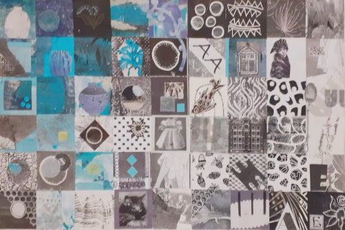 Blue Paper Patchwork