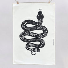 Load image into Gallery viewer, Folk Snake Tea Towel