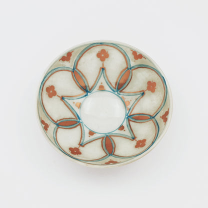 Small Bowl with Blue and Copper Pattern