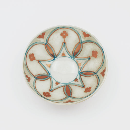 Small Bowl with Blue and Copper Pattern