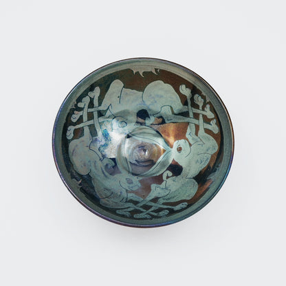 Small Bowl with Three Hares